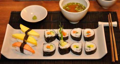 Sushi, misosoppa & en klick wasabi